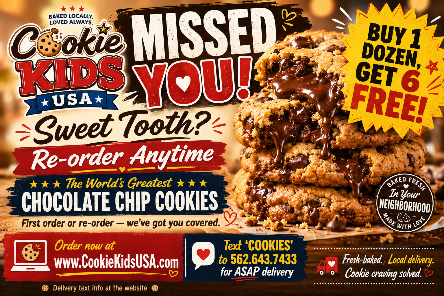 Cookie Kids USA postcard front